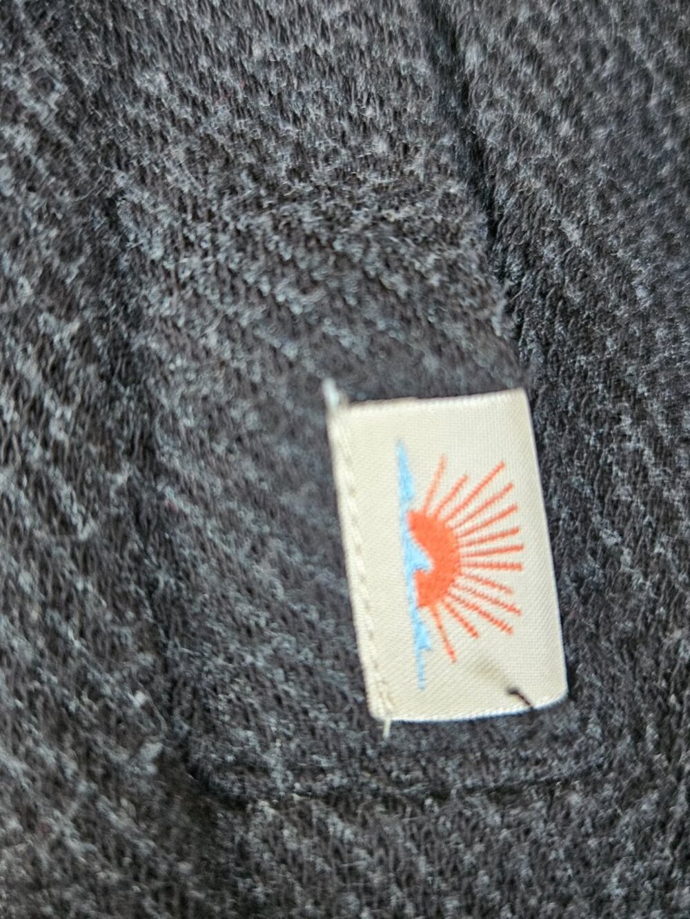 Faherty Legend Lounge Full Zip Heathered Black Twill Womens XS Sweatshirt Jacket - Picture 6 of 11